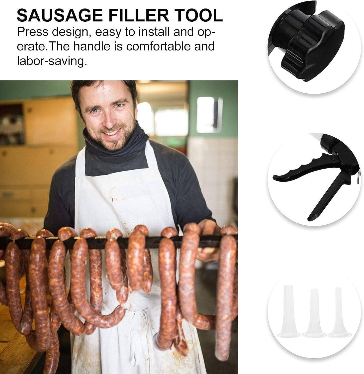 Manual Sausage Maker - Kitchen Meat Stuffing Tool