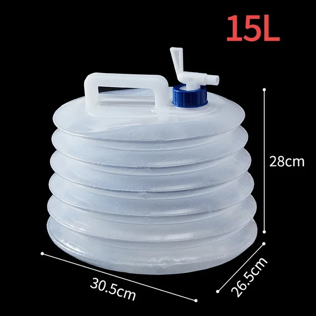 3L-15L Outdoor Foldable Water Bag Camping Picnic Water Containers Drinking Multifunction Telescopic Storage Water Bottle Durable
