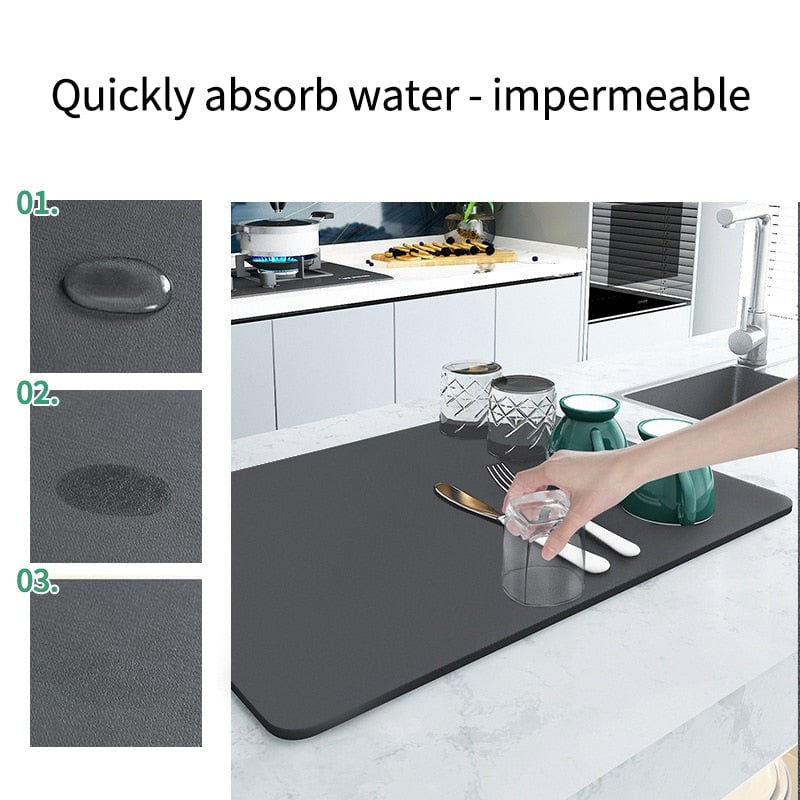 💞HAPPY WOMEN'S DAY SALE 40% OFF🔥 - Kitchen Super Absorbent Draining Mat