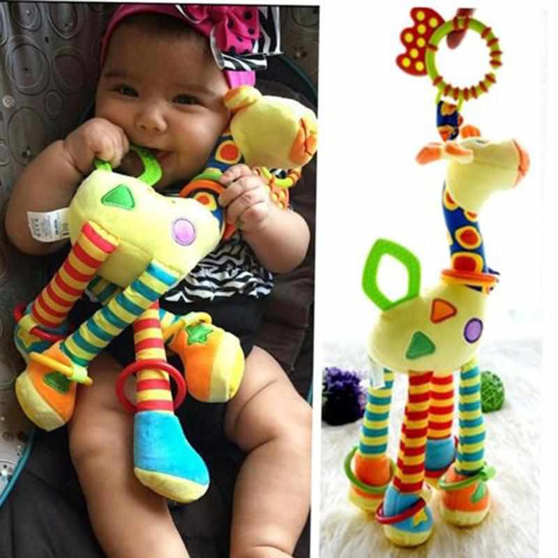 Colorful Baby Giraffe Rattle Toy