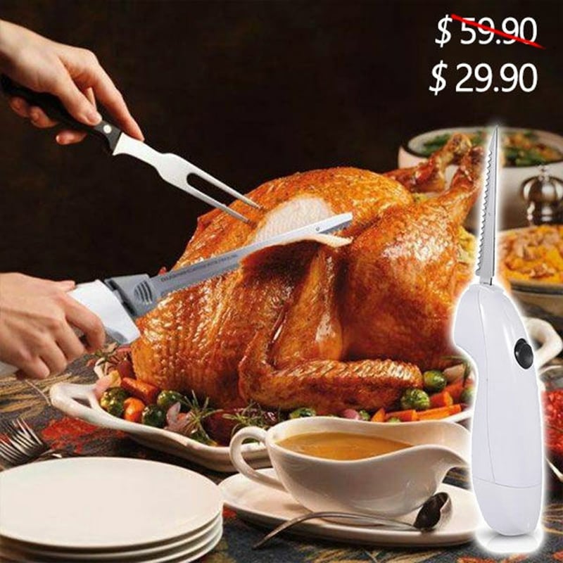 🔥LAST DAY 65% OFF🔥-Easy Cut Electric Cordless Knife For Meat Fruit Vegetable Kitchen Tool
