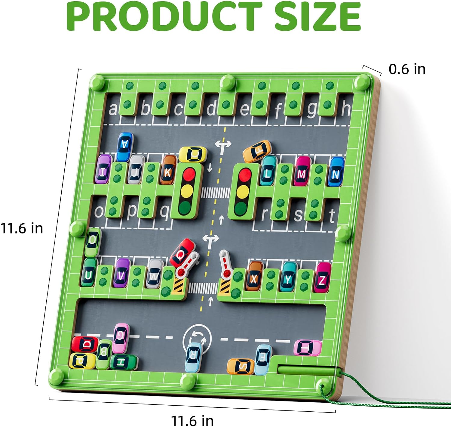 Magnetic Alphabet Maze,Montessori Toys,Wooden Toddler Toys for Ages 2-4,Sensory Travel Toys Fine Motor Skills,Ideal Gift for Boys and Girls