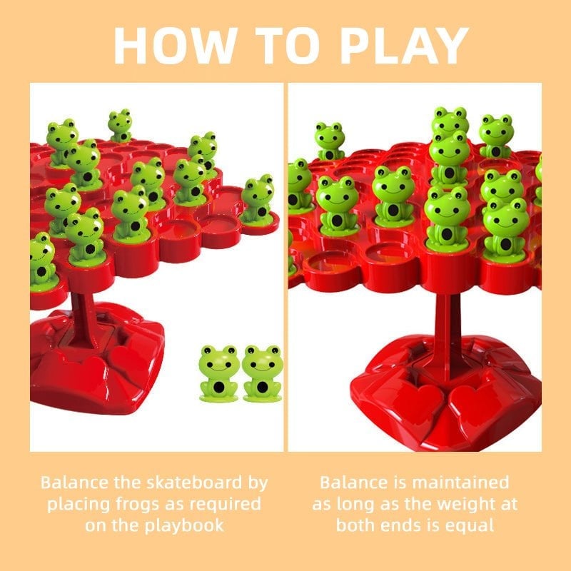🔥Last Day Promotion 49% OFF🔥 Frog Balance Tree Double Play Parent-child Interactive Puzzle Toys