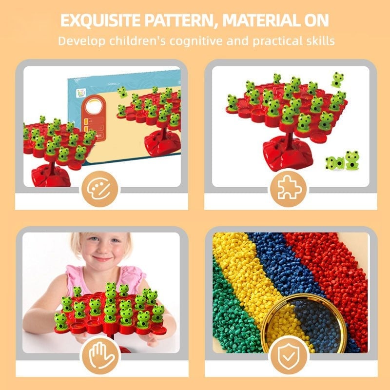 🔥Last Day Promotion 49% OFF🔥 Frog Balance Tree Double Play Parent-child Interactive Puzzle Toys